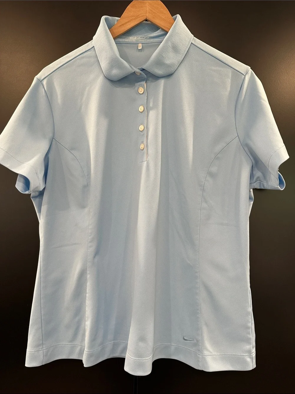 Nike Golf‎ Fit Dry Polo Shirt Womens XL Light Blue Short Sleeve Performance Top
